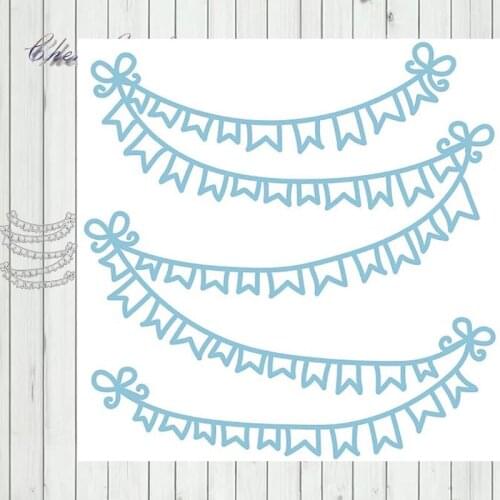 Metal Cutting Dies Banner background wall Stencil for DIY Scrapbooking Embossing Paper Cards Crafts Diecuts