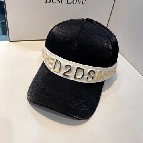 Youth Character Female Student Peaked Cap Letter Color Rhinestone Outdoor Sunshade Fashion Wild Street Trend Personality