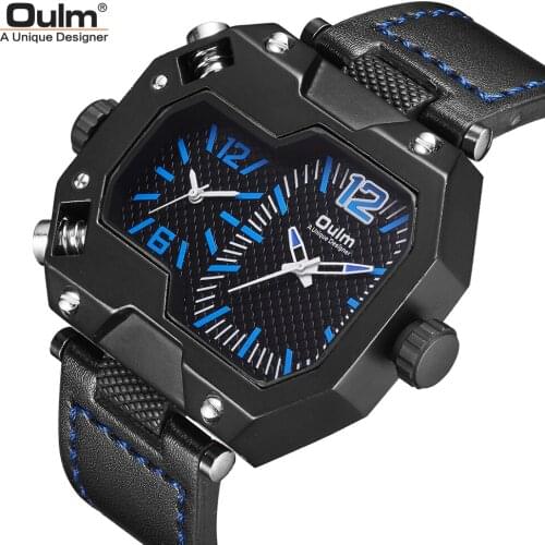 Mens Multi Dial Quartz Watch Fashion Leisure Mens Double Time Zone Quartz Watch