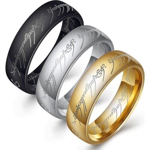 HNSP 6MM Stainless Steel Ring For Men Women Gold Black Silver Color 6-13 Big Size Gift Wholesale
