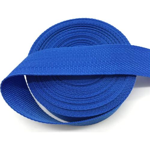 15mm 20mm 25mm 30mm 38mm Wide 5yards Blue Strap Nylon Webbing Knapsack Strapping Bags Crafts