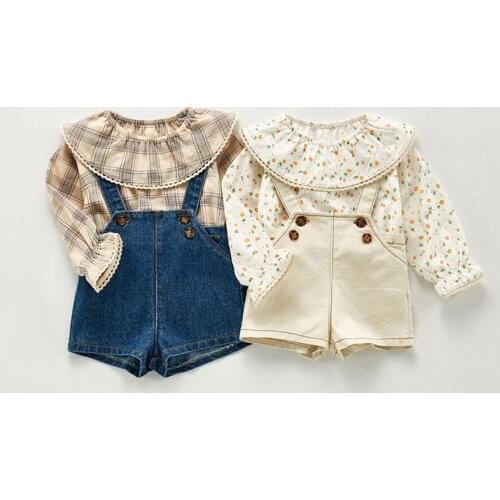 Newborn Clothes Spring Fall Baby Girls Boy Clothes Roupa infantil Long Sleeves Cotton Tops Shirts + Jeans Pants Baby Outfits Set