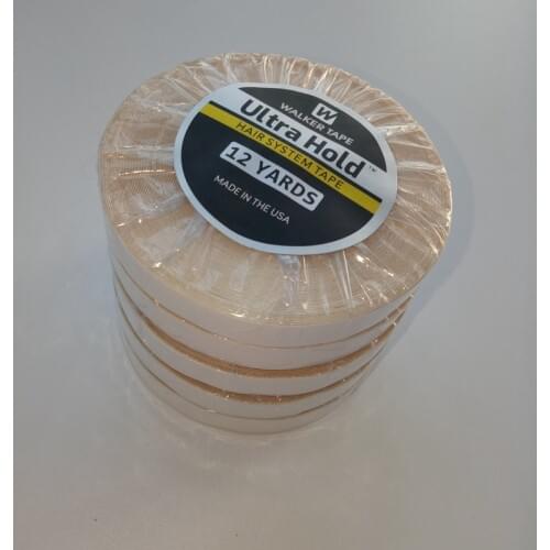 Wholesale 0.8cm 1.0cm 1.27cm 12 yards ultra hold Lace front support strong double tape for toupees or wigs walker tape