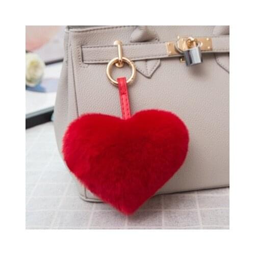 Real Rex rabbit Fur Keychain Pompon keyring for women Bag Charm Pendant gift pendant mobile phone fashion hair bulb bag