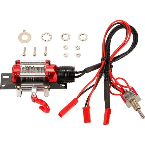 Steel Wired Automatic Simulated Winch for 1/10 Traxxas HSP Redcat HPI TAMIYA CC01 Axial SCX10 RC4WD D90 RC Rock Crawler