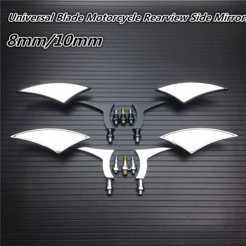 Universal Motorcycle Mirror Motorbike Rearview Side Mirrors 8mm 10mm For KAWASAKI HONDA SUZUKI YAMAHA DUCATI