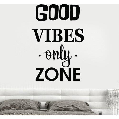 Good Vibes Only Vinyl Wall Decal Quote Positive Room House Interior Stickers Mural Kids Room Home Wallpaper M250
