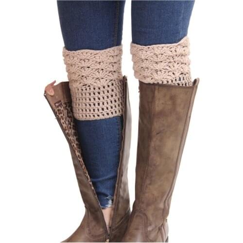 Women Winter Leg Warmers Girls Boot Socks Toppers Cuffs Women Crochet Knitted foot strap Leg Warmers JT013