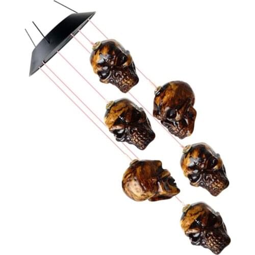 1Pc Solar Power Windbell Lamp Decor Garden Hanging Decorative Lamp