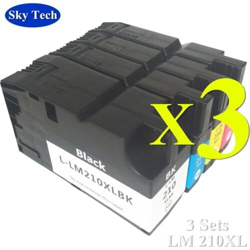 12X Compatible Cartridges For Lexmark LM210XL LM-210 XL , For Lexmark OfficeEdge Pro4000c / Pro4000 / Pro5500 / Pro5500t printer