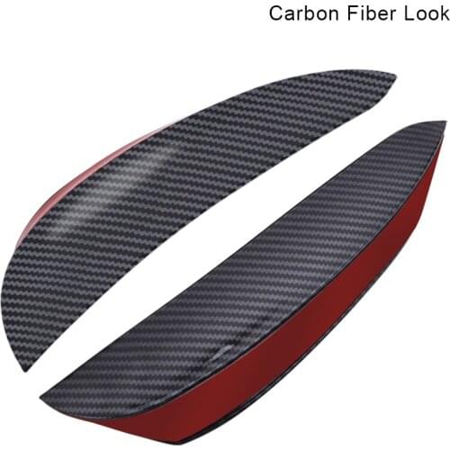 2Pcs Car Front Bumper Lip Splitter Carbon Fiber Vent Flaps Spolier Fin Air Knife For Mercedes-Benz E-Class E200L E300L E43 AMG