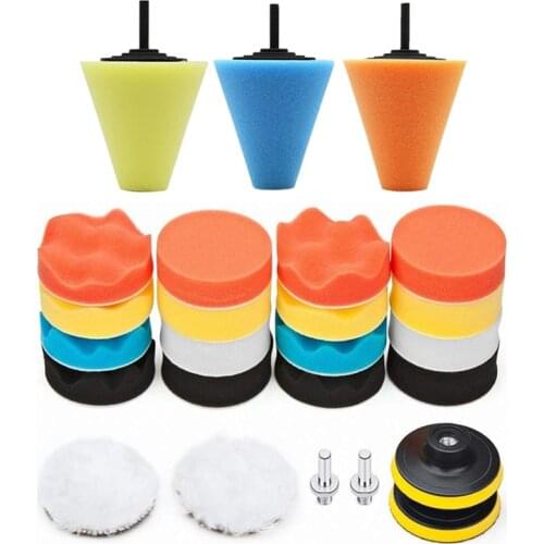 3 Inch Car Polishing Kit Buffing Pad Auto Body Wheels Polishing Sponge Pads Car Cleaning Care Tools Auto Accessories