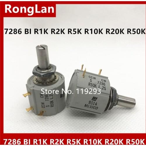 [BELLA] 7286 Mexican production BI R1K R2K R5K R10K R20K R50K multi-turn potentiometer CCW CW -3PCS/LOT