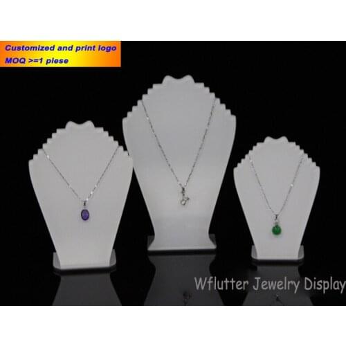 White Acrylic Necklace Display Mannequin Necklace Showing Stand Rack Pendant L Holder Jewelry Organizer Jewellery Case