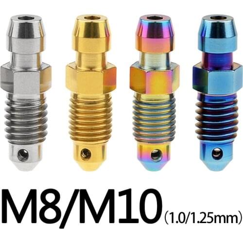 Xingxi Titanium Alloy Ti M8 M10 Bolt P1.0 1.25mm for Motorcycle Brake Caliper Oil Drain Deflation Screws