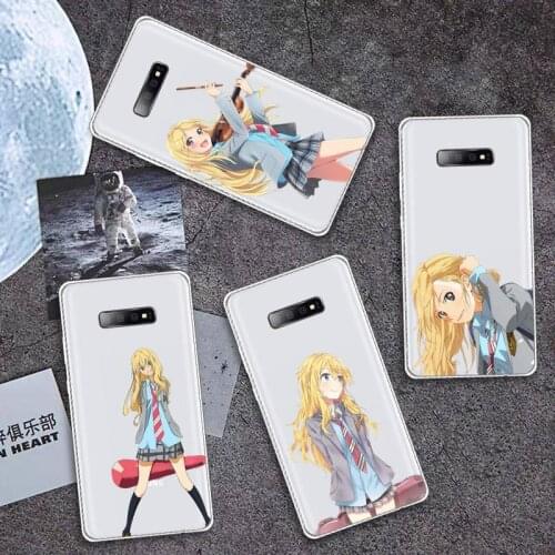 Japan Anime Your Lie in April Phone Case Transparent Samsung A71 S9 10 20 HUAWEI p30 40 honor 10i 8x xiaomi note 8 Pro 10t 11