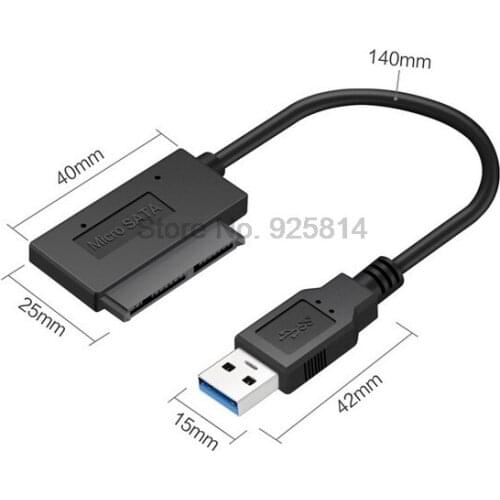 By dhl 50pcs USB 3.0 to 7+6 13Pin Slimline SATA Cable for Notebooks DVD/CD-ROM for HDD Caddy Drive Adapter