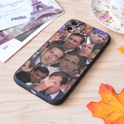 For iPhone Michael Scott Collage The Office Print Soft Matt Apple iPhone Case