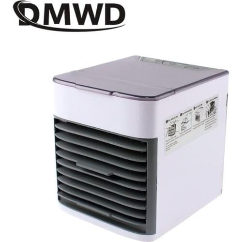 DMWD Mini Desktop USB Fan Air Conditioning Cooler Bladeless Cold Water Cooled Conditioner Cooling Fans Humidification Ventilador
