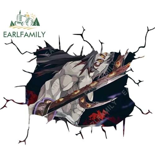 EARLFAMILY 13cm x 10cm for Demon Slayer Caravan Car Stickers Vinyl Car Accessoires Decal Graffiti Anime Motorcycle Windows Decor