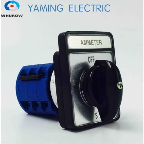 Yaming electric Selector Ammeter Changeover switch 20A 4 Position 3 phases rotary cam switch control motor