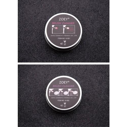 Makeup Brush Clean Box Dry Cosmetic Powder Remover Cleaning Single Layer Double Layer Round Iron Box Cleaning Sponge