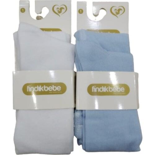 Newborn Pantyhose Bebe Stocking 2'li Set Daily Cotton Pantyhose socks White Flat