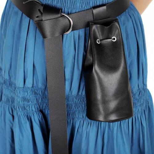 Leather Drawstring Coin Bag Renaissance Vintage Pouch Medieval Handbag Viking Pirate Cosplay Belt Purse Accessory For Men Women