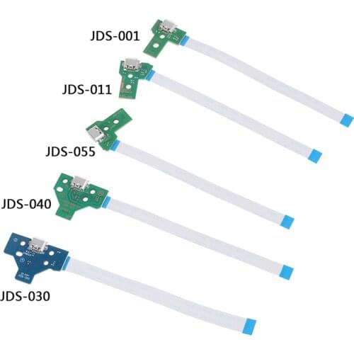 1pc USB Charging Port Socket Circuit Board For 12Pin JDS 011 030 040 055 14Pin 001 Connector For PS4 Controller