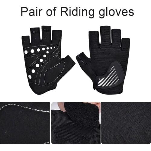 Riding Half Finger Gloves Riding Breathable Non-slip Half Finger Gloves Riding Wear-resistant Sweat-absorbent Gloves Accessories