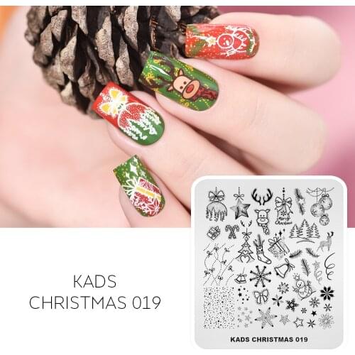 Nail Stamping Plates Christmas Snowflakes Elk Bells Nail Art Plate Stainless Steel Stamp Template for Printing Stencil Tools