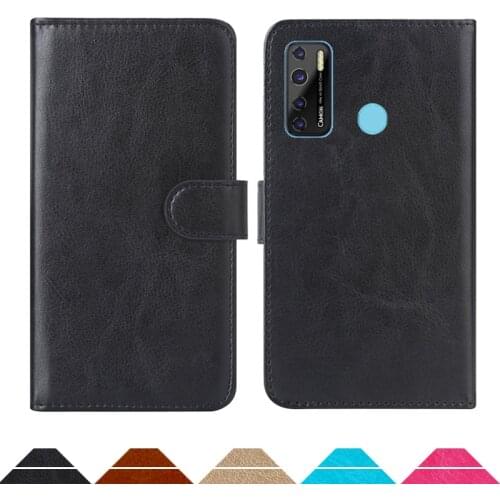 Luxury Wallet Case For Tecno Camon 15 Air PU Leather Retro Flip Cover Magnetic Fashion Cases Strap