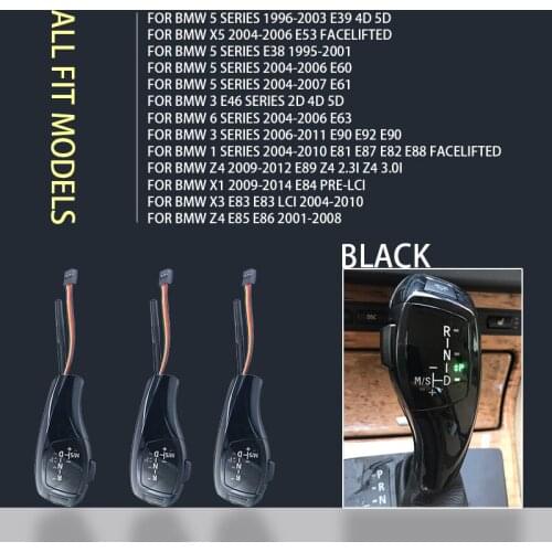 Black LED Gear Shift Knob Lever Shifter Head Gear Stick Pen For BMW E28 E30 E32 E34 E36 E38 E39 E46 X1 X3 X5 Z1 Z3 Z4