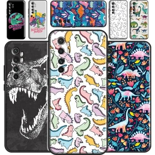 Cute Dino Dinosaur Case For POCO M3 Pro F3 POCO X3 Pro Cover For Xiaomi Mi 11 Ultra 9T 10T Pro Note 10 Lite