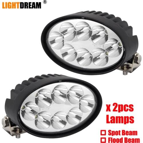 Led tractor work lights 40W With EMC Emark 12V 24V 40W LED Flood / Spot Beam Oval Led Agricultural headlight For JCB Case IH x2