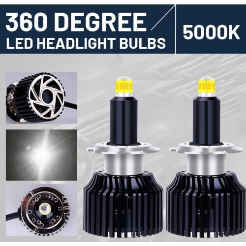 H8 Led Fog 360 25000Lm 9005 Hb3 9006 Hb4 Ice Lamps H7 H9 H11 Led Bulbs H1 9012 Hir2 6500K Diodes Lamp For Auto Csp 12V Bullvsion