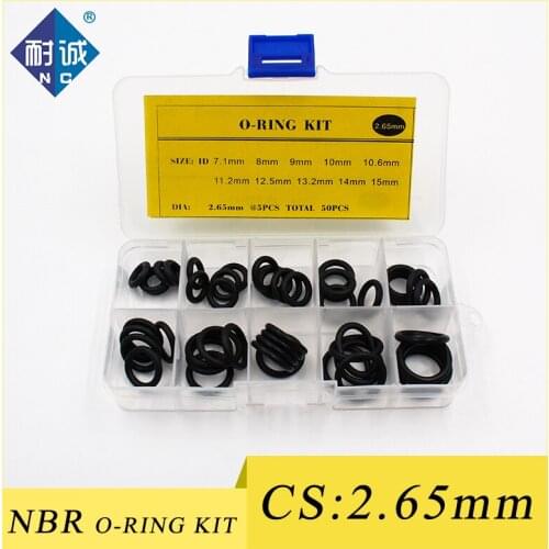 Thickness 2.65mm Rubber Ring NBR O Ring Seal Nitrile Sealing O-rings NBR Washer oring set Assortment Kit Set O Ring