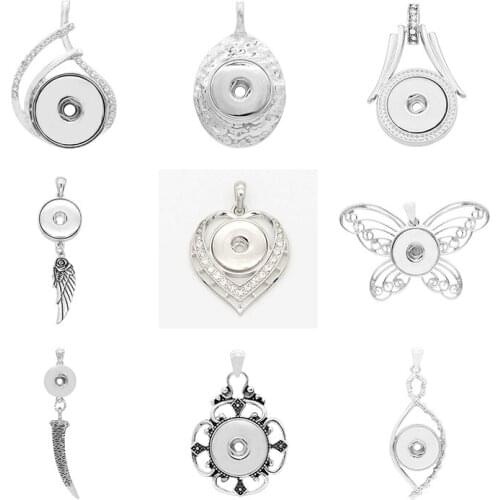 20mm 18mm Snap Button Pendants DIY Jewelry 5pcs/lot (No chain) KD3033