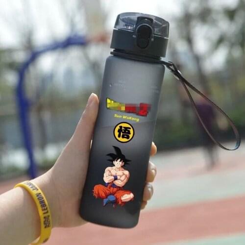560ml Hot Anime Doragon Boru Z Son Goku water bottle PC milk bottle plastic Cartoon tea water kettle