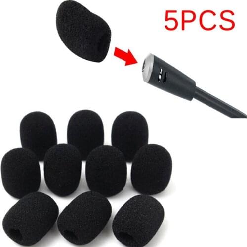5x Microphone Headset Grill Foam Cover Audio Mic Shield Sponge Cap