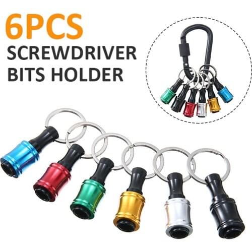 6pcs Electric Magnetic Drill Bit Holder 1/4" Hex Shank Quick Release Screwdriver Bit Holders Extension Bar Drill Bit Accessories