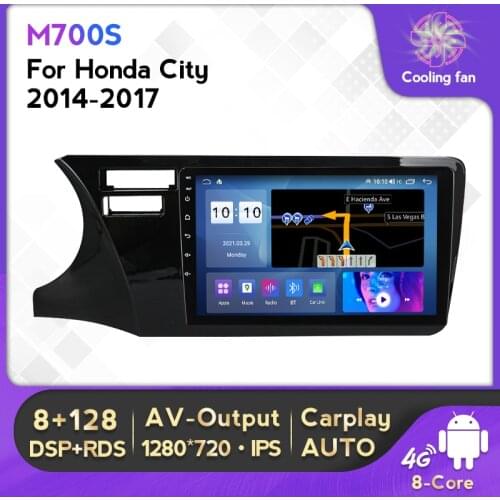 DSP RDS Car DVD for Honda City 2014 - 2017 Car Radio Multimedia Video Player Navigation GPS Android 10.0 WIFI 4G LTE No dvd 2din