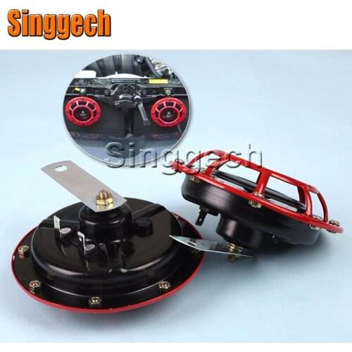 12V Car Styling Red Electric Blast Tone Horn Kit For Peugeot 307 206 308 407 207 2008 3008 508 406 208 For Citroen C4 C5 C3 C2