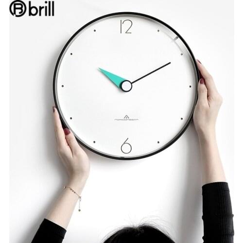 White Luxury Wall Clock Metal Large Living Room Modern Design Kitchen Clocks Wall Home Decor Silent Farmhouse Decor Reloj Pared