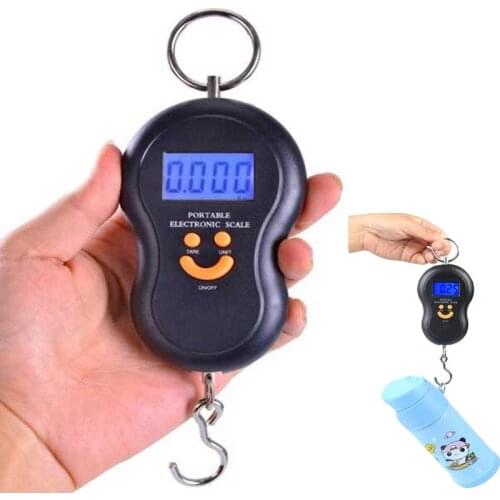 40kg/10g Mini Digital Scale Pocket Fishing Luggage Travel Weighting Steelyard Hanging Electronic Hook Scale Kitchen Weight Tool