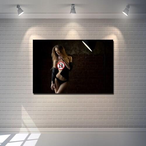 Young Girl Hot Beauty Photo Canvas Painting Pop Art Posters and Prints Wall Picture for Living Room Decor
