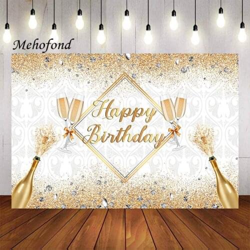 Mehofond Photography Background Glitter Sequin Champagne Diamond Adults Women Birthday Party Decor Backdrop Photo Studio Props