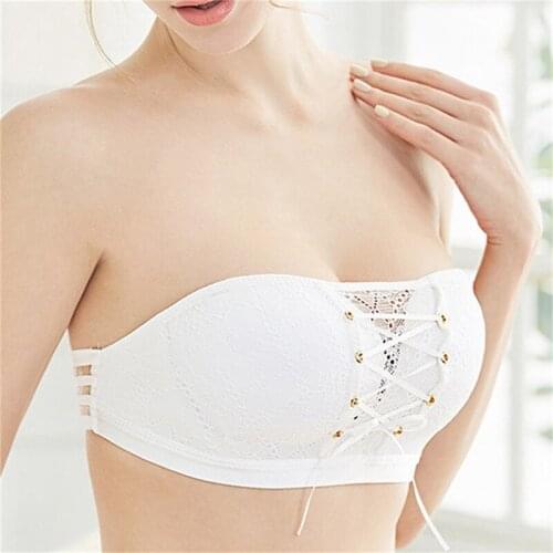 Hot Sale Ladies Lingerie Strapless Bra for Wedding Dress Push Up Lace Invisible Bras Backless Brassiere Ladies Sexy Underwear