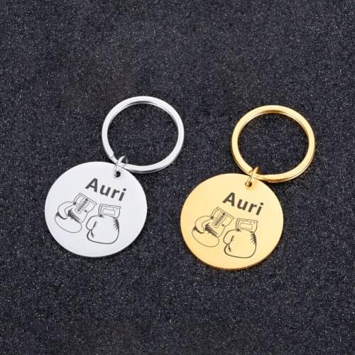 Pet ID Tag Keychain Engraved Pet ID Name for Cat Puppy Dog Collar Tag Pendant Keyring Bone Pet Accessories Easy to find