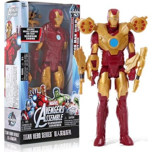Marvel Avengers Titan Hero Series Iron Man Assemble Weapon Set Battle Armor With Missile Launcher And Gear Toy For Children